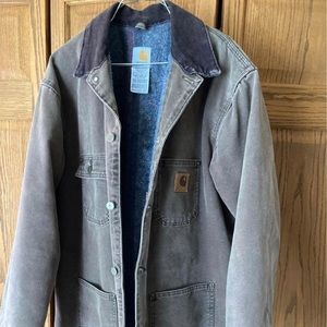 Carhartt Chore Coat CO2 CHT Sandstone Duck Blanket Line LARGE